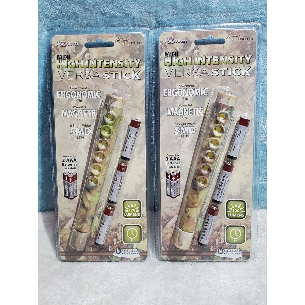 i-Zoom MINI HIGH INTENSITY VERSA STICK-Hunting LIGHT-Ergo Clip-120 Lumens-NEW 9